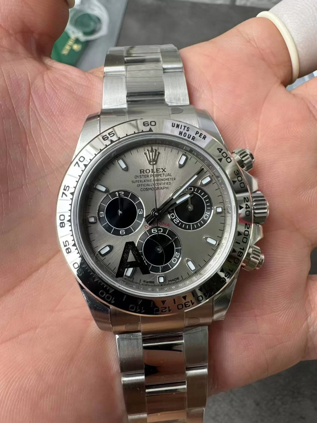 i1753304877005_4876_0_3-1 Rolex Cosmograph Daytona White Gold Slate Grey Dial 116509 1:1 Super Clone DD4130 Movement - Image 1