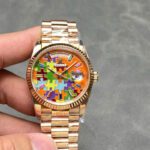 Rolex Day-Date 128235 Puzzle Emoji Jigsaw Motif Dial 36mm