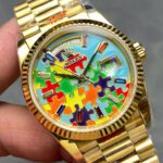 Rolex Day-Date 128238 Puzzle Emoji Jigsaw Motif Dial 36mm