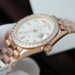 Rolex Day-Date Meteorite Dial Custom Gold Wrapped Moissanite Diamonds Baguette 36mm - Image 6