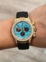 Rolex Daytona 126538TBR Turquoise Diamond Oysterflex Strap 40mm - Image 4