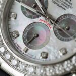 Rolex Daytona MOP Dial Number Pile Bezel Diamonds Moissanite Custom 40mm - Image 7