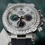 Rolex Daytona MOP Dial Number Pile Bezel Diamonds Moissanite Custom 40mm - Image 3