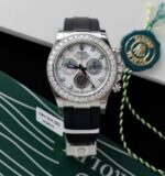 Rolex Daytona MOP Dial Number Pile Bezel Diamonds Moissanite Custom 40mm